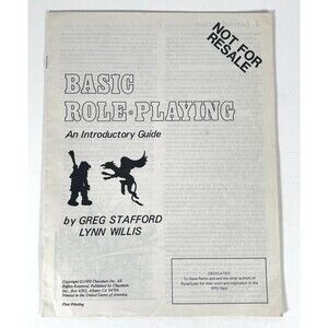 Vtg 1980 Chaosium Basic Roleplaying An Introductory Guide FIRST PRINTING Fantasy